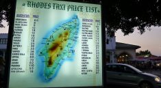 Rhodes taxi prices